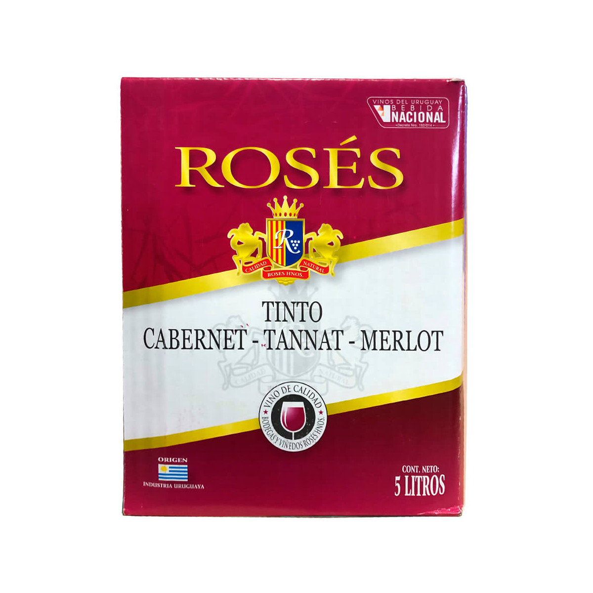 Vino Roses Cabernet Tannat Merlot Bag in Box 5 L