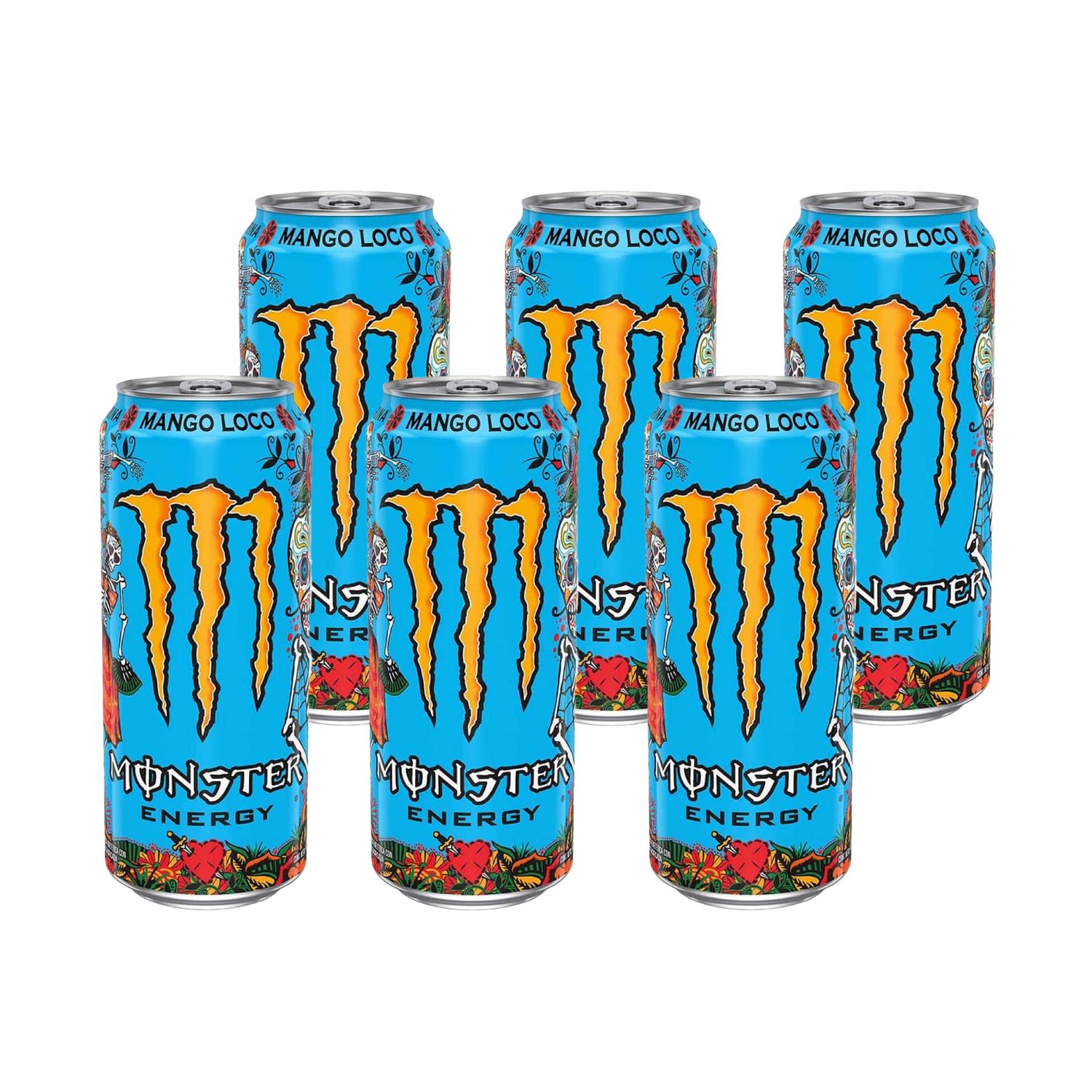 Monster Energy Mango Loco Lata 473 ml Pack X 6