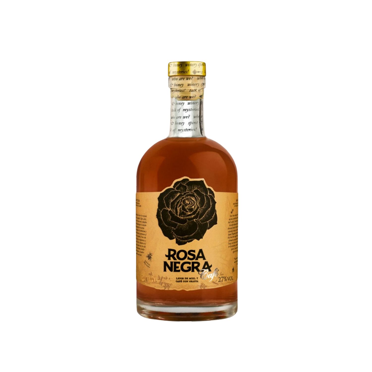 Grappa Miel Rosa Negra Café Botella 750 ml