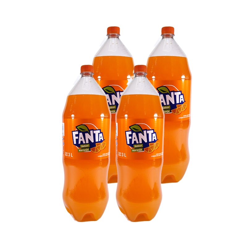 Refresco Fanta botella 3L Pack x 4