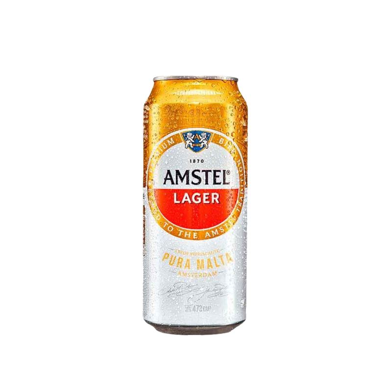 Cerveza Amstel Pura Malta Lata 473 ml Pack x 6