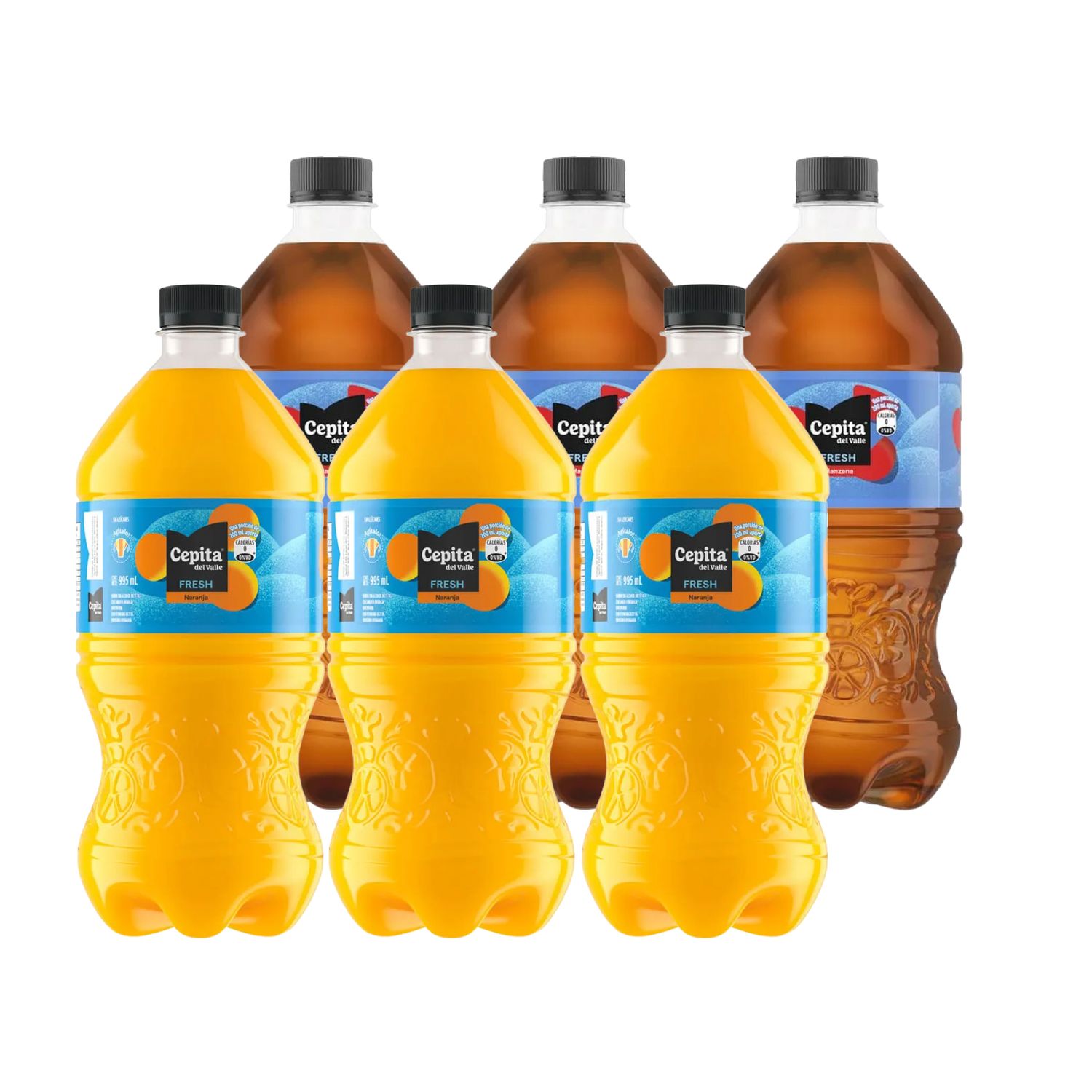 Jugo CEPITA Fresh 3 manzana y 3 Naranja sin azúcar 995 ml