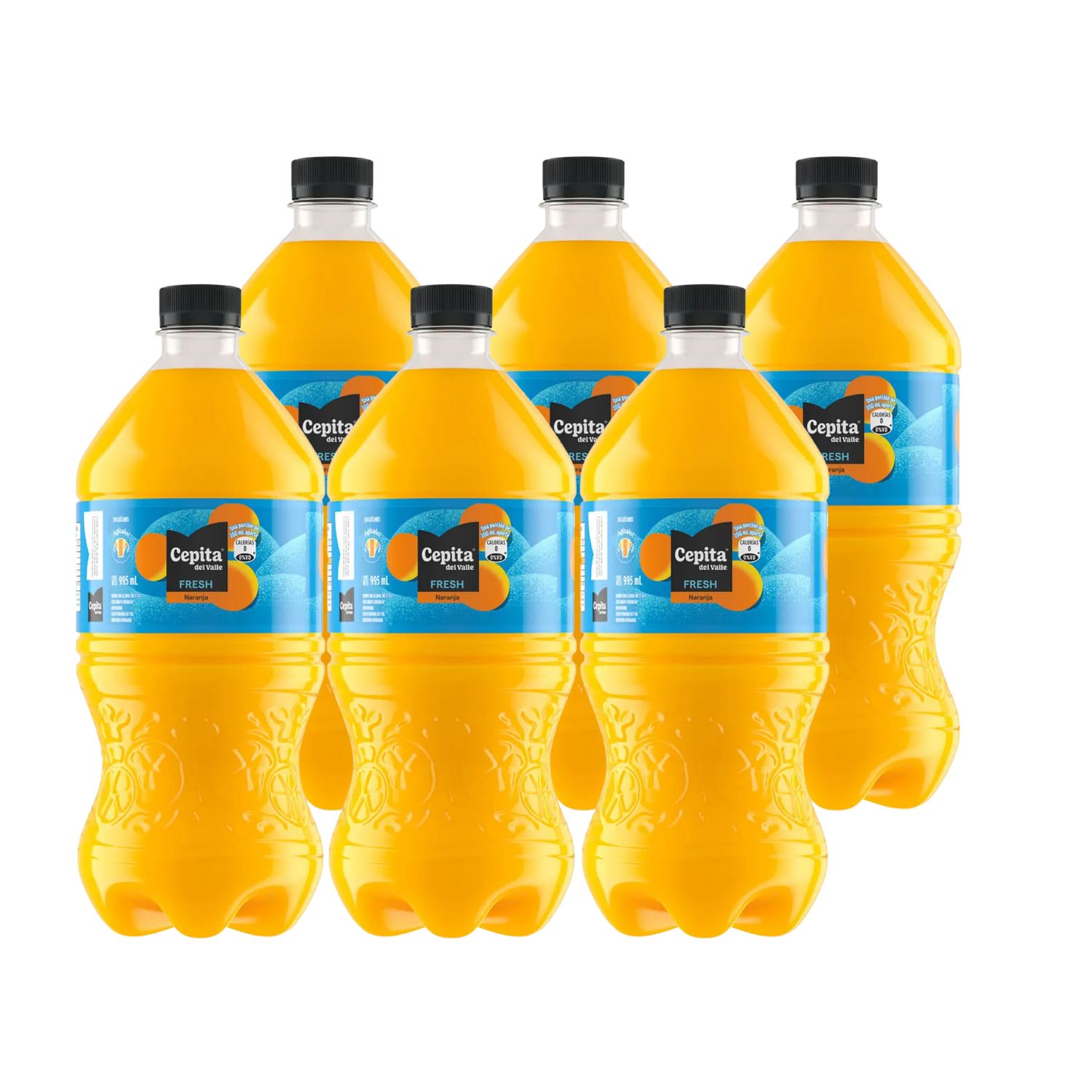 Jugo CEPITA Fresh naranja sin azúcar 995 ml Pack x 6