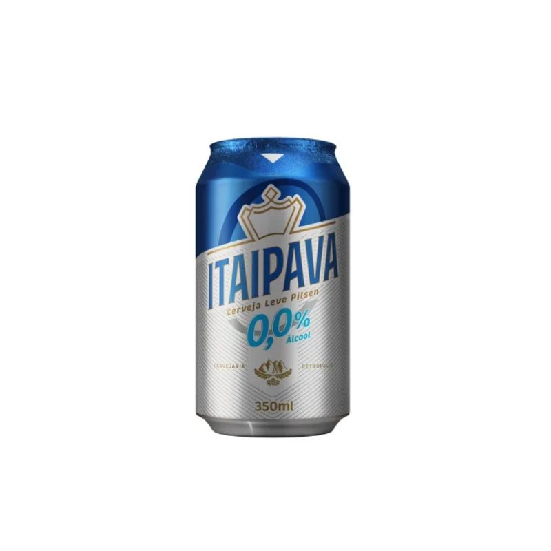 Cerveza ITAIPAVA 0,0 sin alcohol lata 350 ml Pack x 12