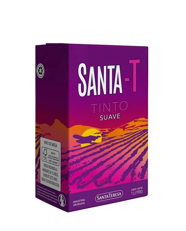 Vino Santa T Tinto Suave Caja 1 L