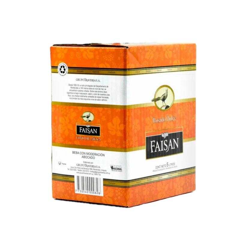 Vino Faisán Rosado Dulce Bag in Box 5 L