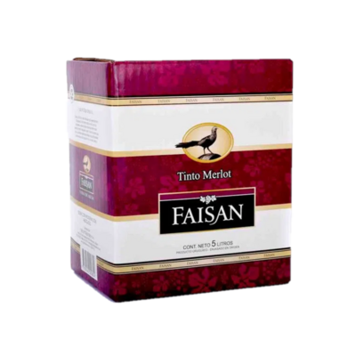 Vino Faisán Tinto Merlot Bag in Box 5 L