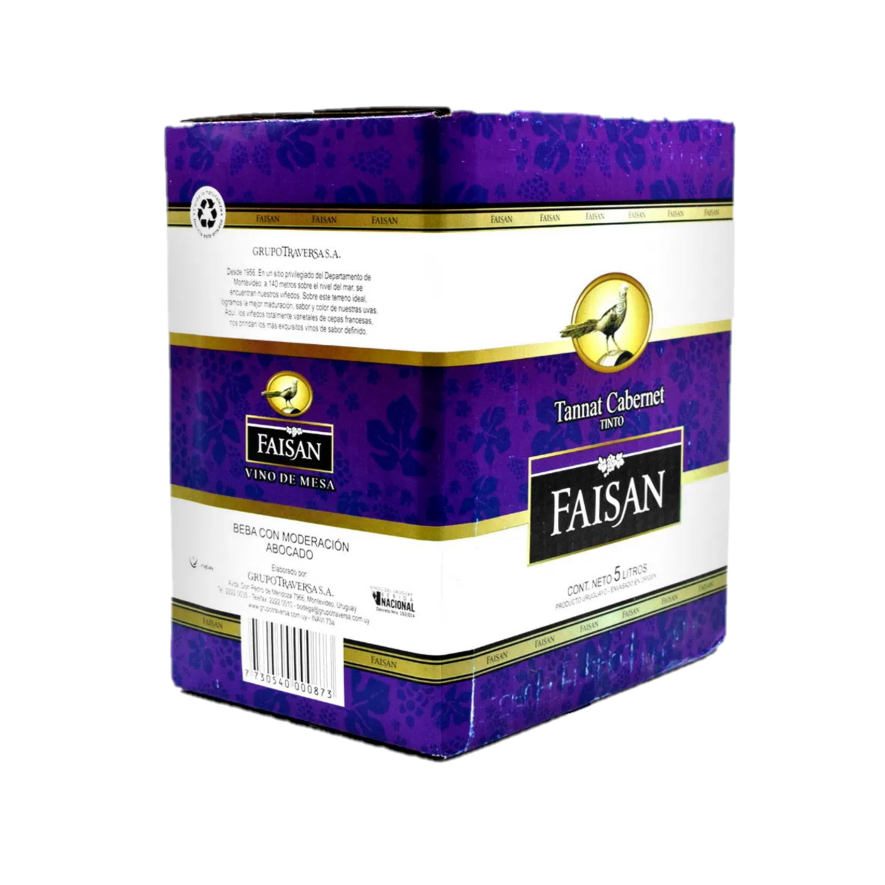 Vino Faisán Tannat Cabernet Bag in Box 5 L