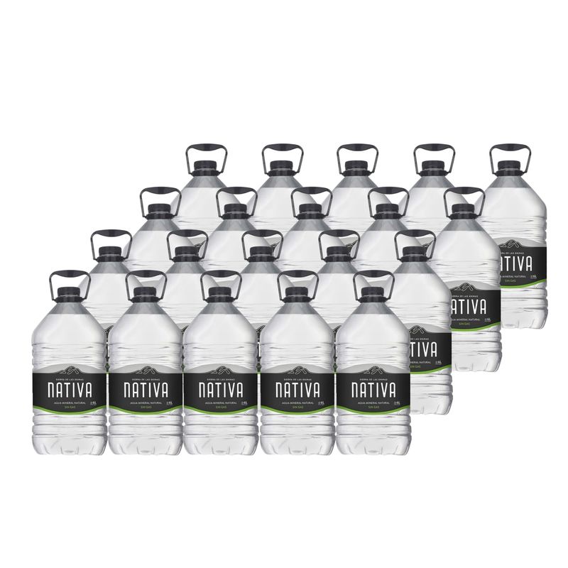 20 Bidones Agua Mineral Nativa Bidón 6 Litros