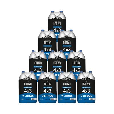10 Agua Mineral Nativa Con Gas 2,25L Pack x 4