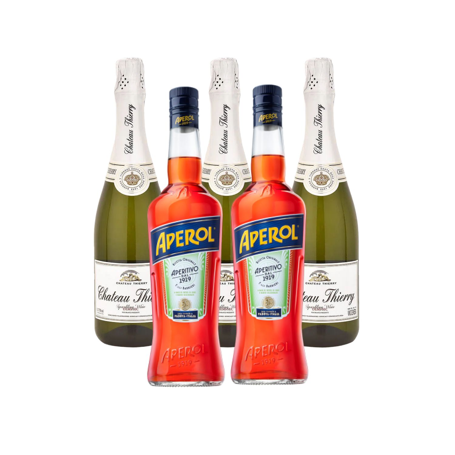 Spritz Nº5 - 2 Aperol 750 ml + 3 Chateau Thierry Extra Brut 750 ml