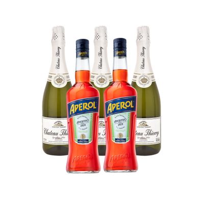 Spritz Nº5 - 2 Aperol 750 ml + 3 Chateau Thierry Extra Brut 750 ml