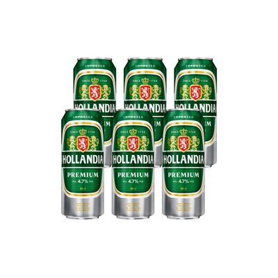 Cerveza Hollandia Premium Lata 500 ml Pack x6