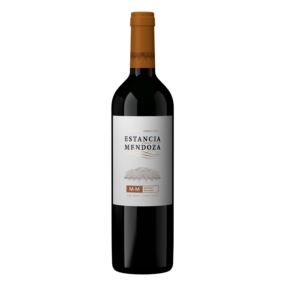 Vino Estancia Mendoza Merlot Malbec Botella 750 mL