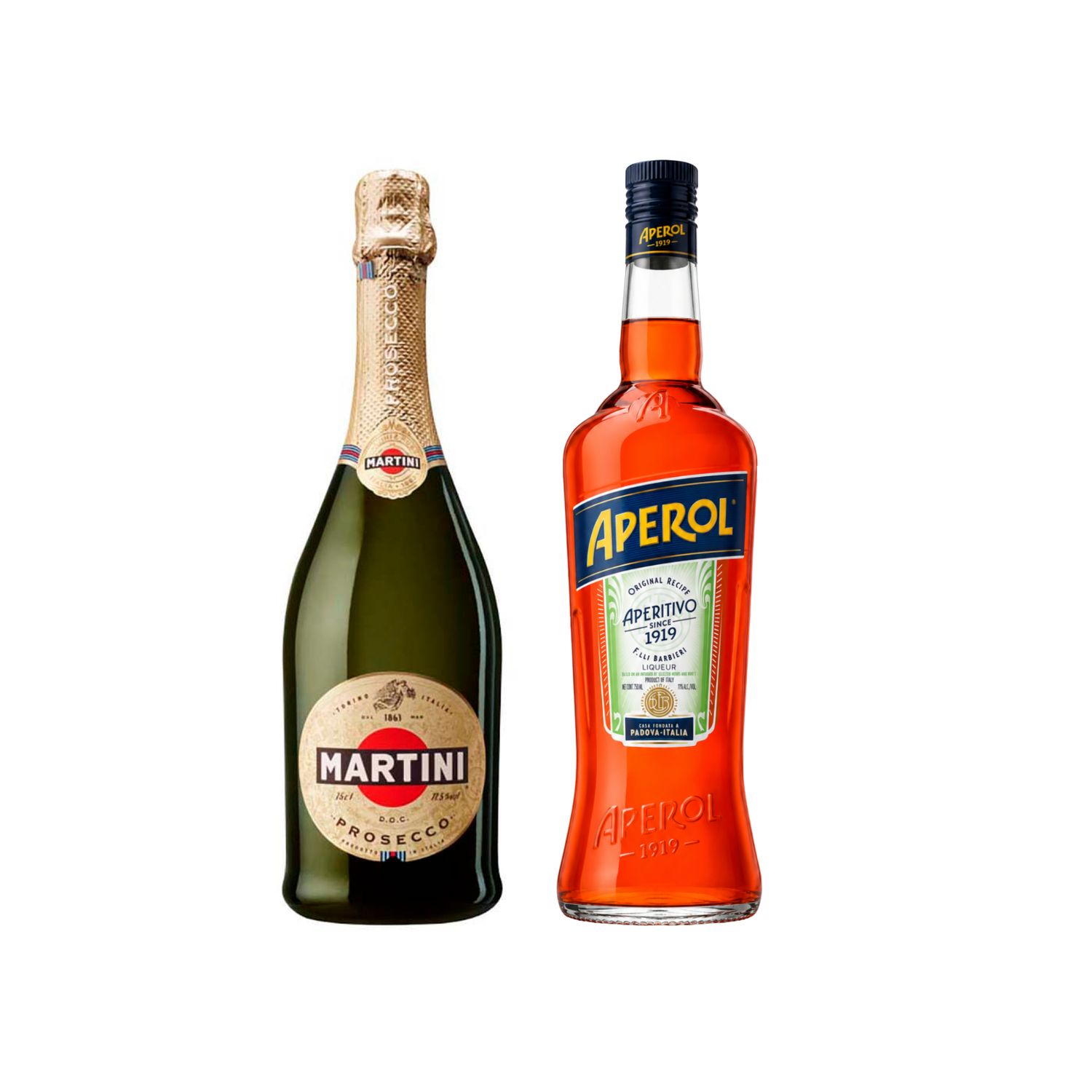 Spritz Nº4 - 1 Aperol 750 ml + 1 Prosecco Italiano Martini 750 ml