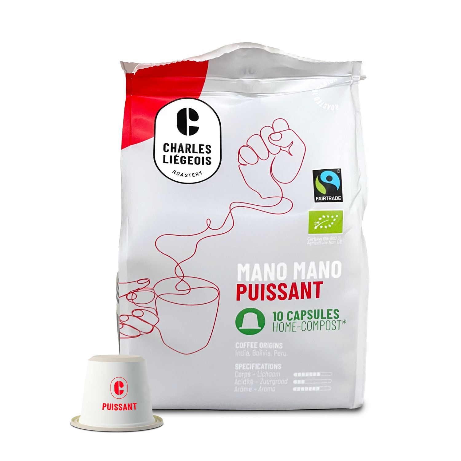 Mano Puissant 10 caps biocompost Nespresso®