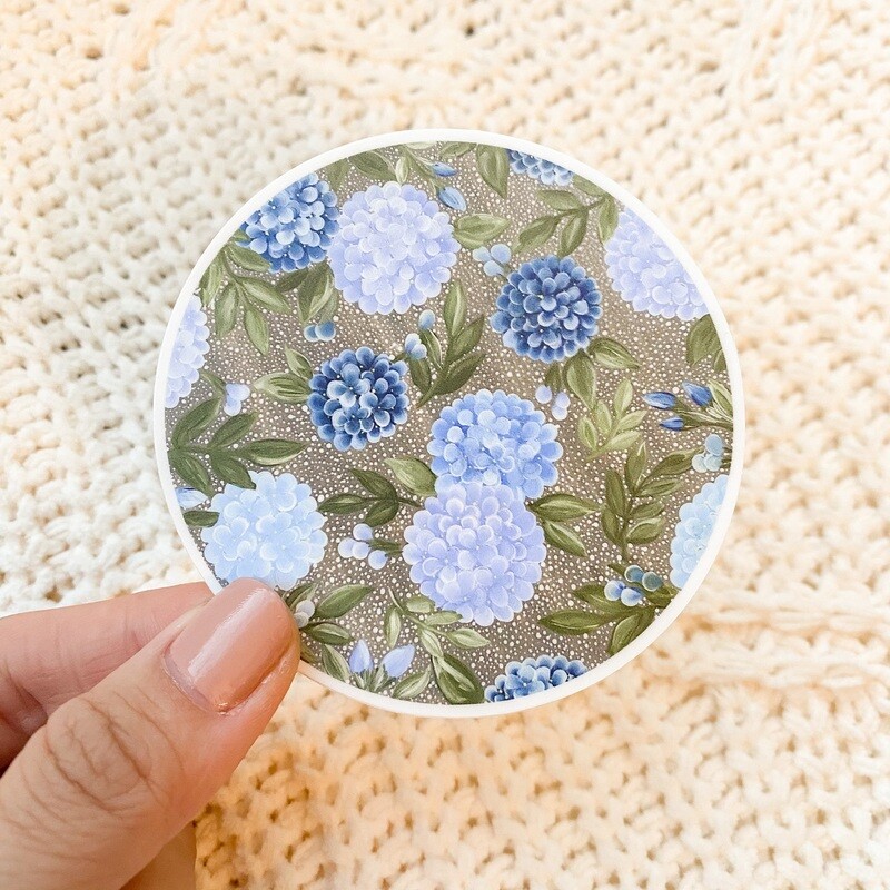 #14 Dotted Blue Hydrangea Sticker