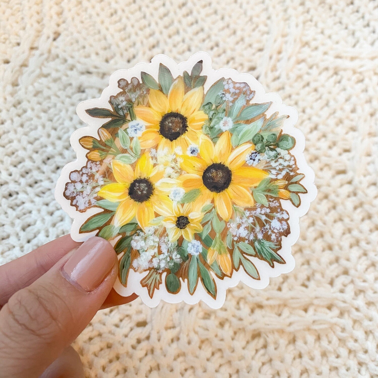 #10 Wild Sunflower Bouquet CLEAR Sticker