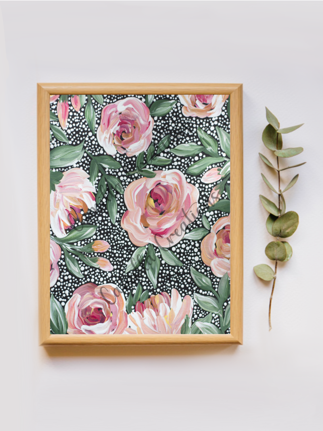 Dotted Pink Rose Print Dotted Pink Rose Print