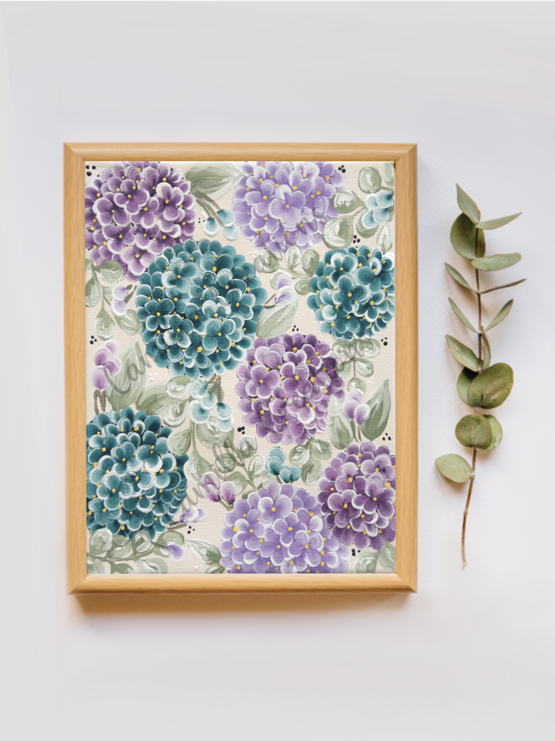 Purple & Teal Hydrangea Print Purple & Teal Hydrangea Print