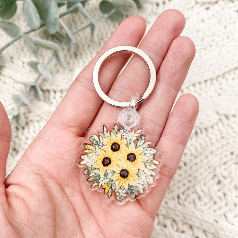Sunflower Bouquet Keychain