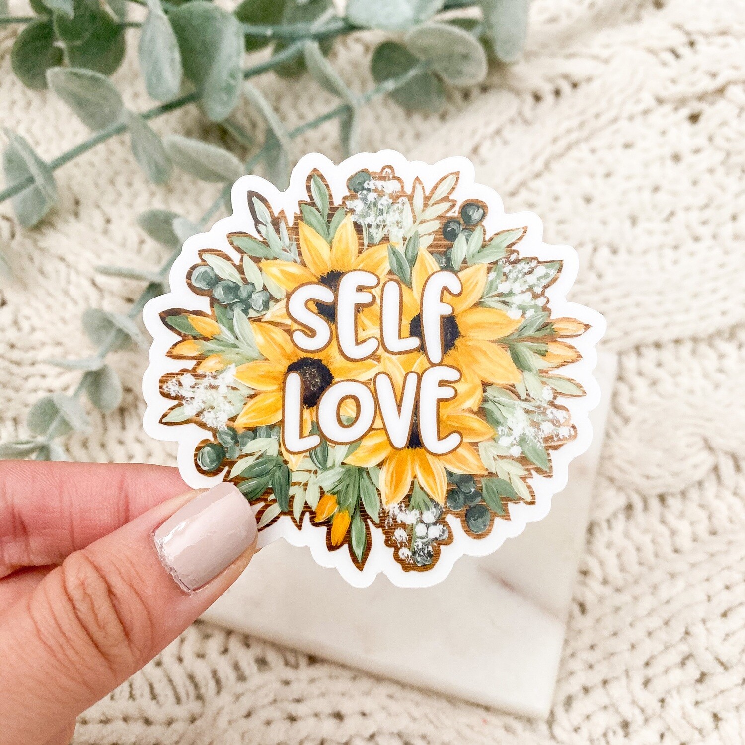 #4 Self Love Sunflower CLEAR Sticker