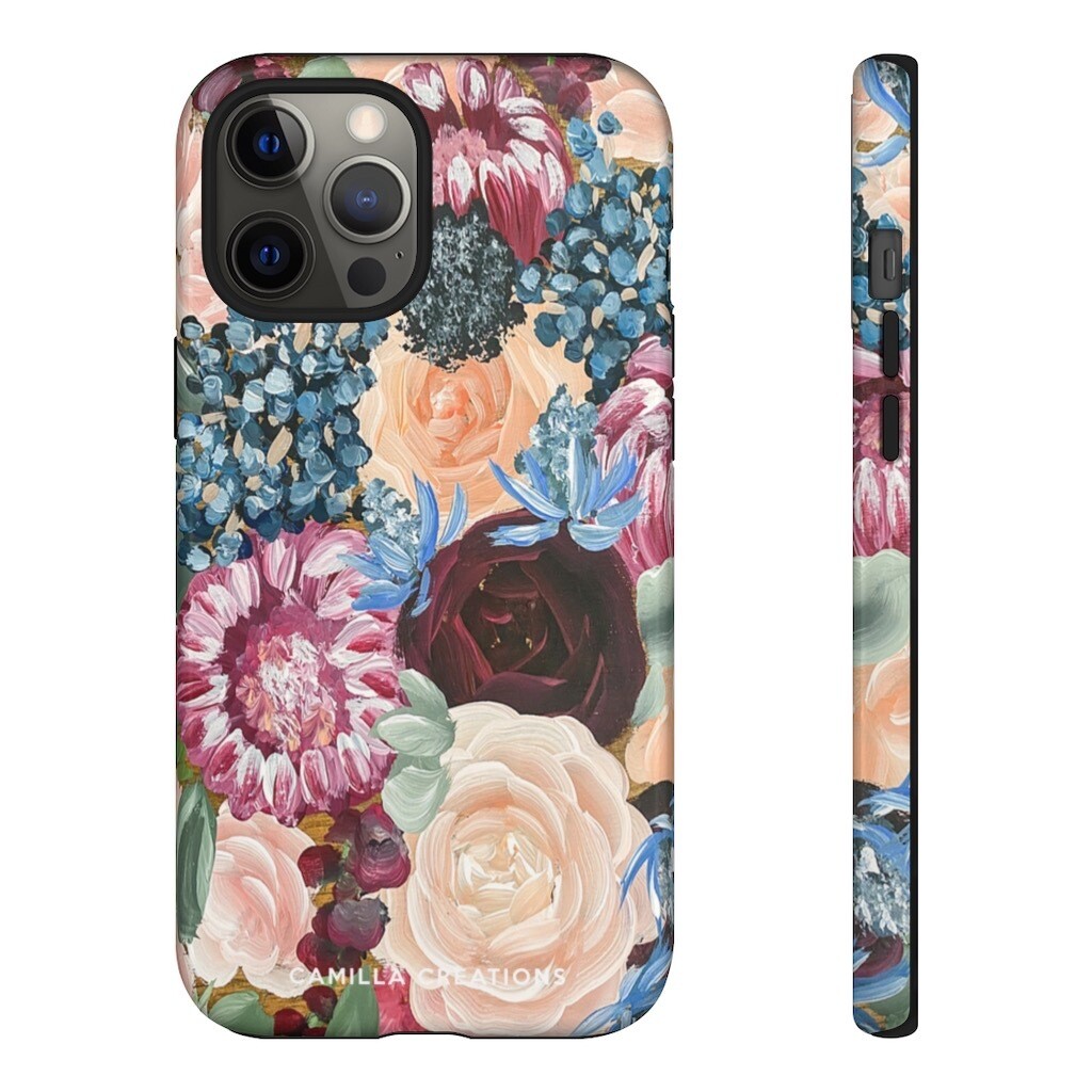Blooming Burgundy Hard Phone Case Blooming Burgundy Hard Phone Case