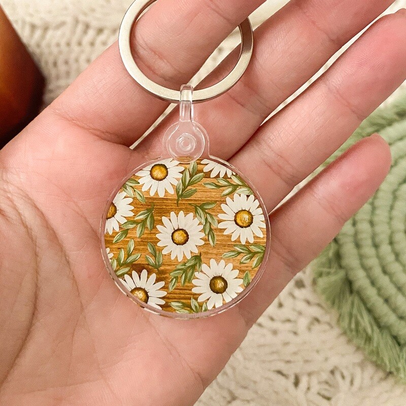 Daisy Field Bouquet Keychain