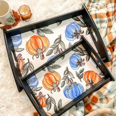 10” x 14” SMALL Pumpkin Printed Wood Tray 10” x 14” SMALL Pumpkin Printed Wood Tray