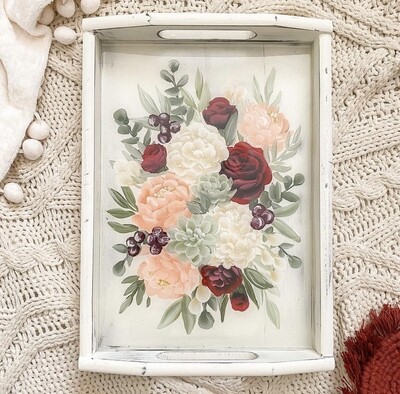 White Vintage Tray