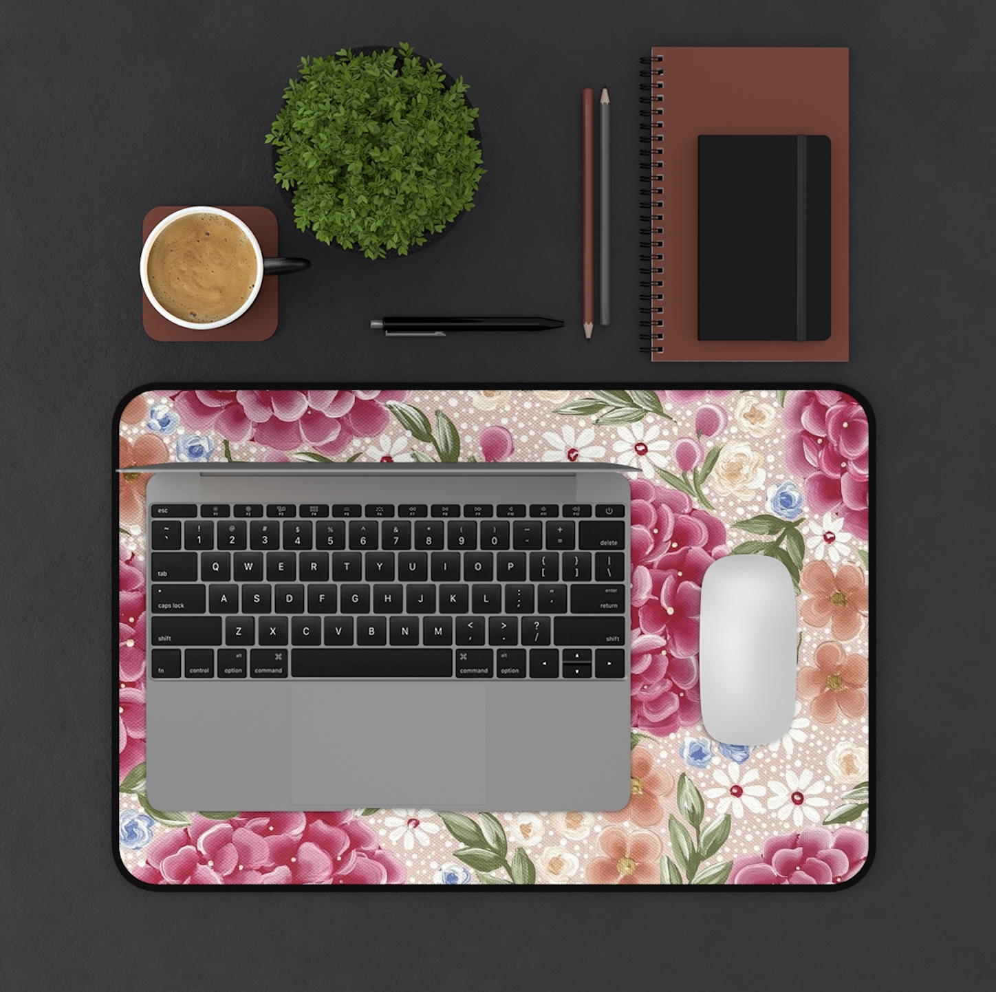 Pink Passion Nonslip Desk Mat (3 sizes) Pink Passion Nonslip Desk Mat (3 sizes), Size: 12” × 18”