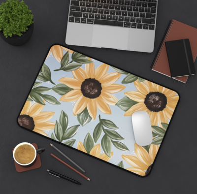 Sunflower Blues Nonslip Desk Mat (3 sizes) Sunflower Blues Nonslip Desk Mat (3 sizes)