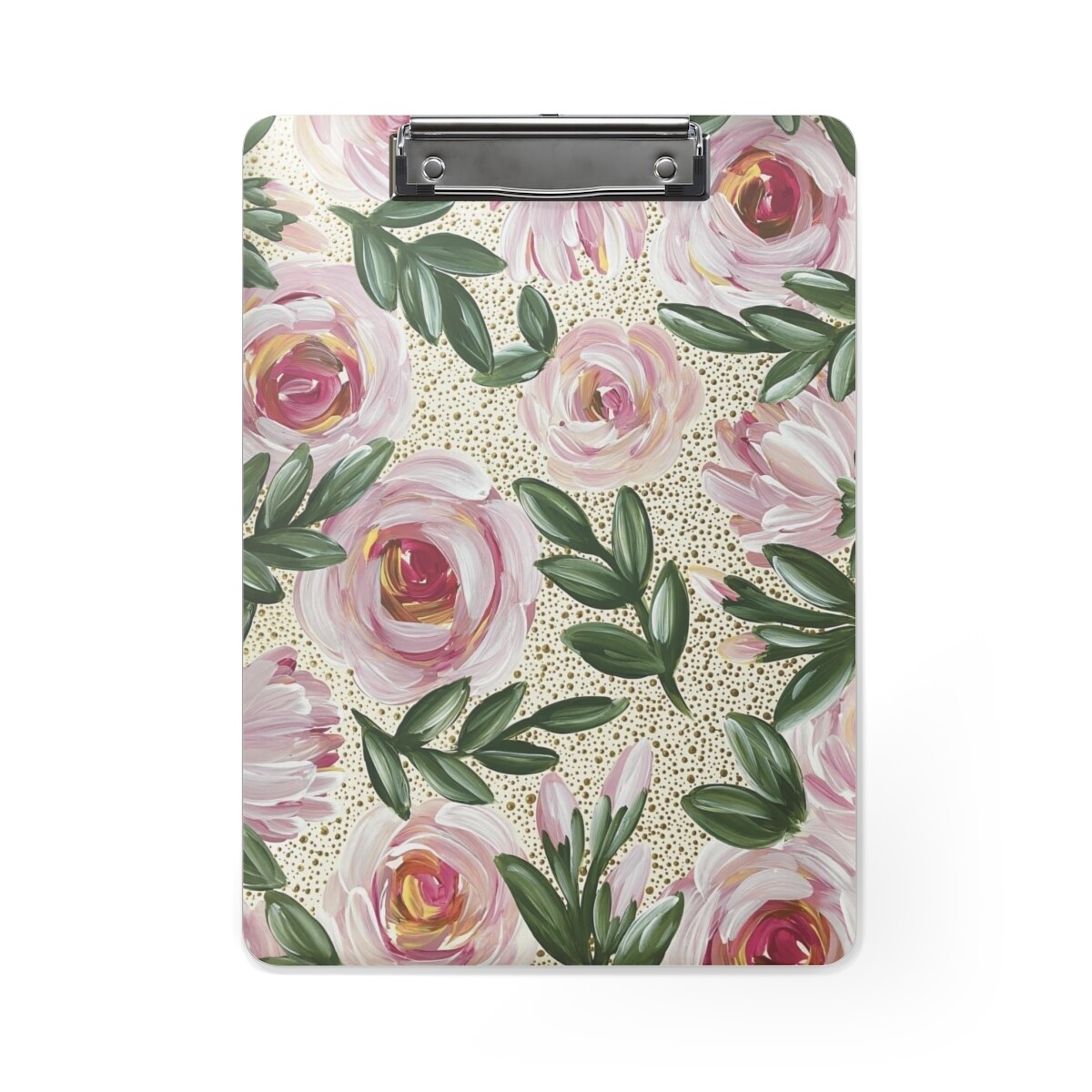 #1 Airy Pink Rose Field Floral Clipboard