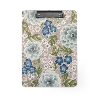 #5 Moody Blue Floral Clipboard