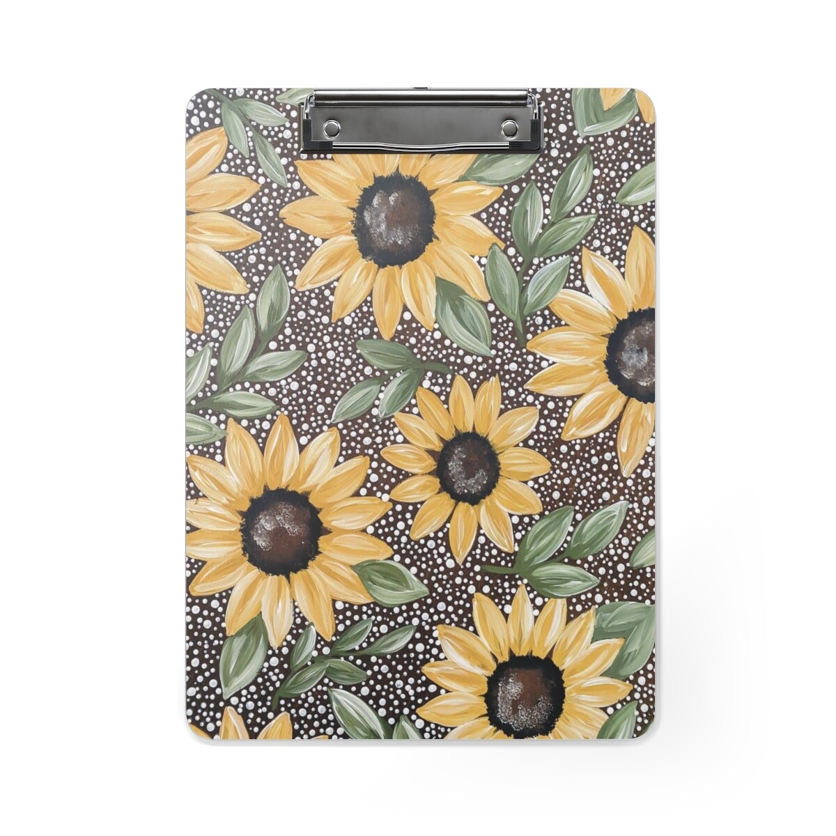 #10 Dotted Sunflower Field Floral Clipboard