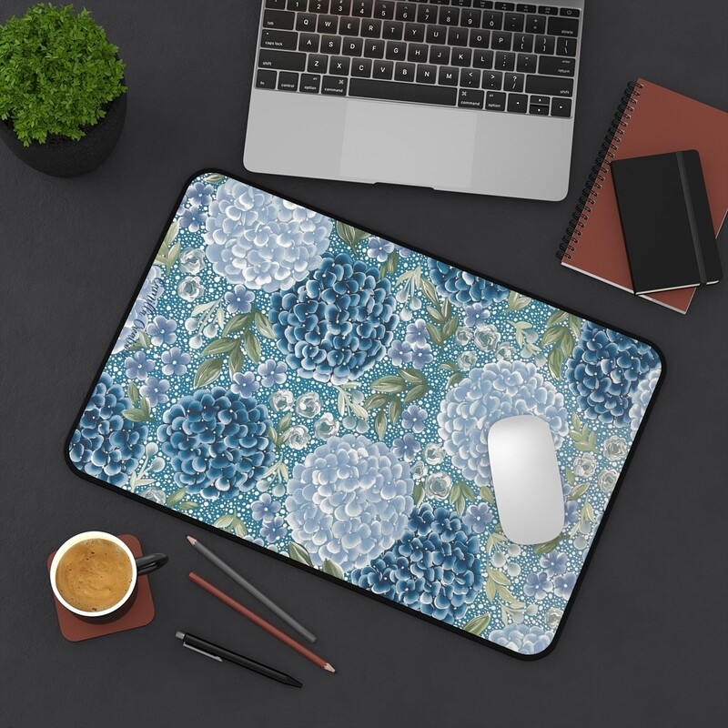 CC Signature Blue Hydrangea Nonslip Desk Mat (3 sizes)