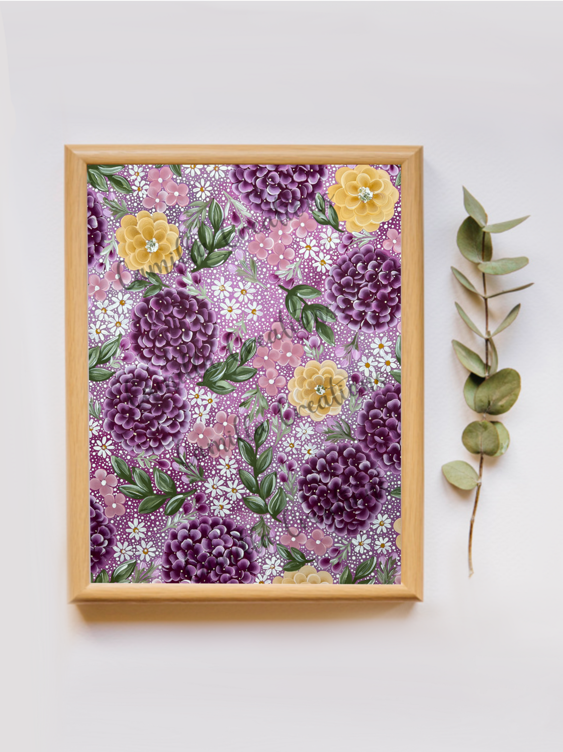 #10 CC Signature Purple Hydrangea Design Floral Print #10 CC Signature Purple Hydrangea Design Floral Print