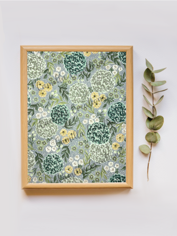 #11 CC Signature Green Hydrangea Design Floral Print