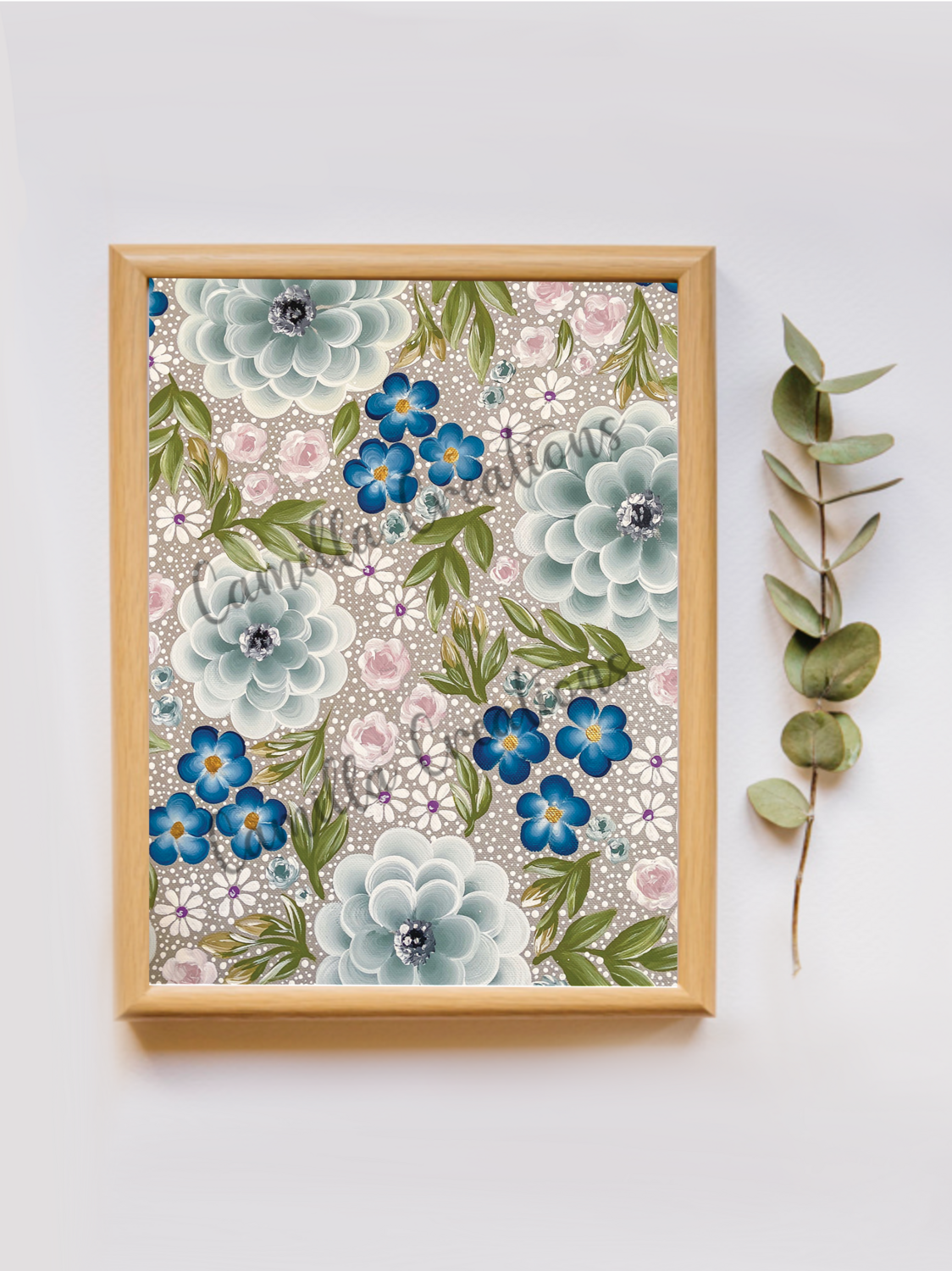 #28 CC Signature Moody Blue Floral Print #28 CC Signature Moody Blue Floral Print