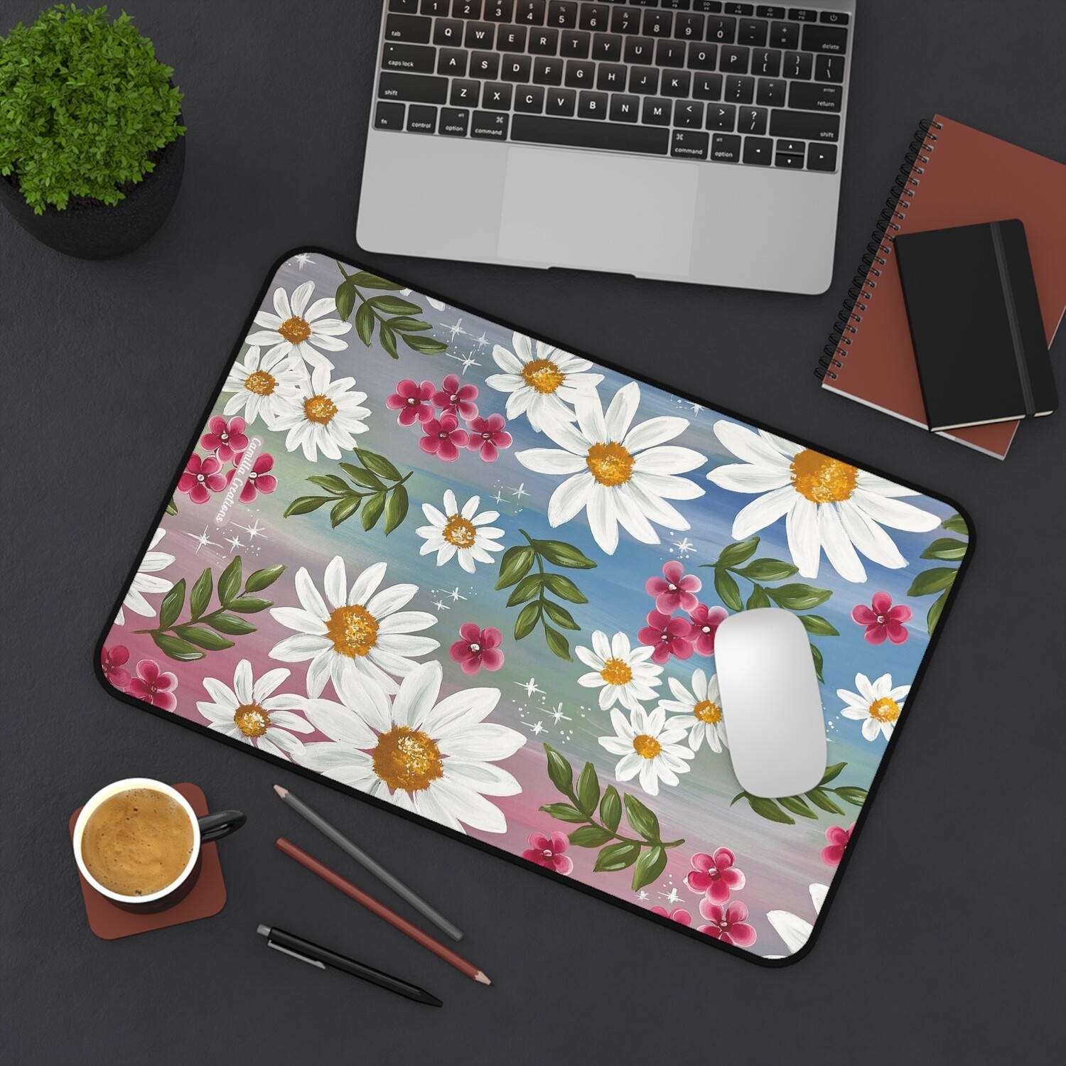 Twinkling Daisy Nonslip Desk Mat (3 sizes) Twinkling Daisy Nonslip Desk Mat (3 sizes)
