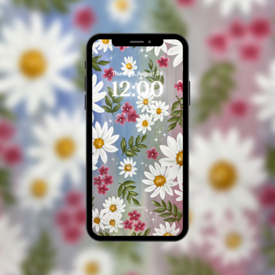 #2 Twinkling Daisy Phone Background/Wallpaper #2 Twinkling Daisy Phone Background/Wallpaper
