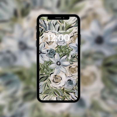 #5 Floral Sage Phone Background/Wallpaper