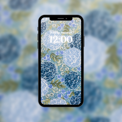 #3 CC Signature Blue Hydrangea Phone Background/Wallpaper