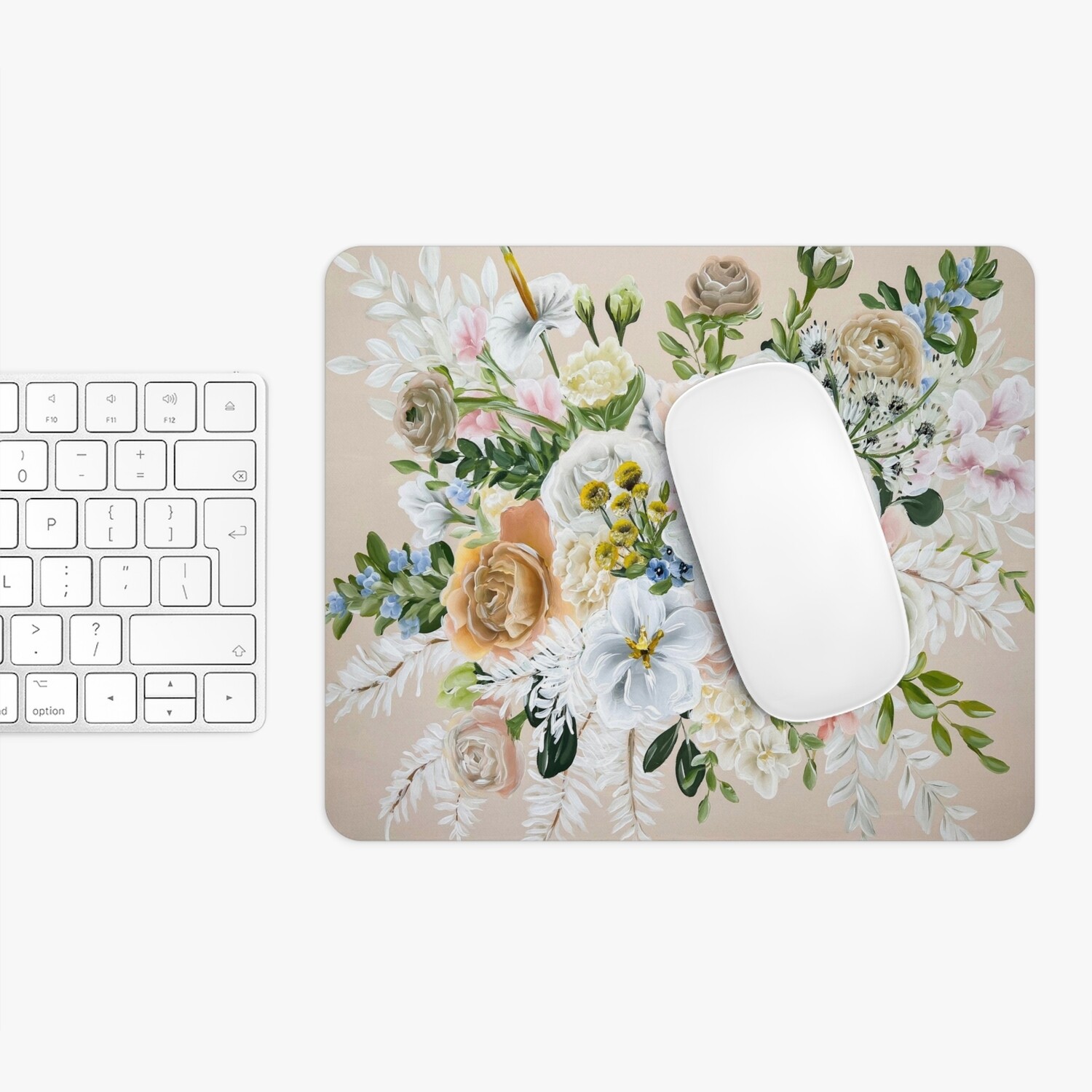 #1 Floral Rectangle Mouse Pad