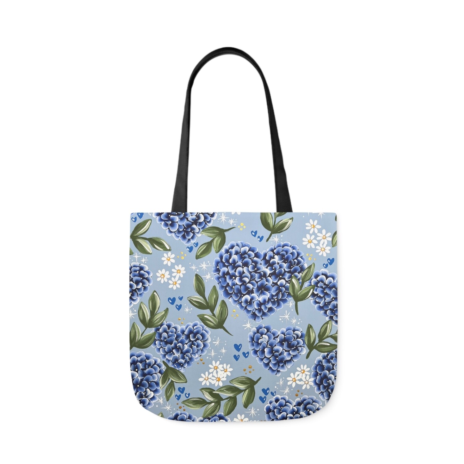 BLUE Hydrangea Heart Tote Bag BLUE Hydrangea Heart Tote Bag, SIZE: 13" x 13"