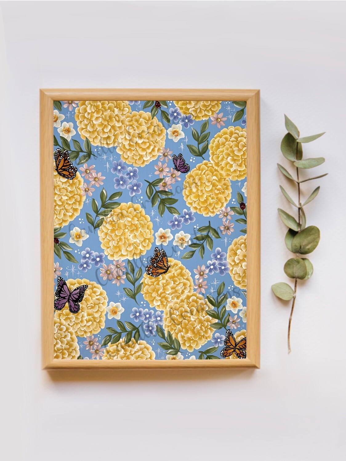 #63 Happy Spring Hydrangea Floral Print #63 Happy Spring Hydrangea Floral Print