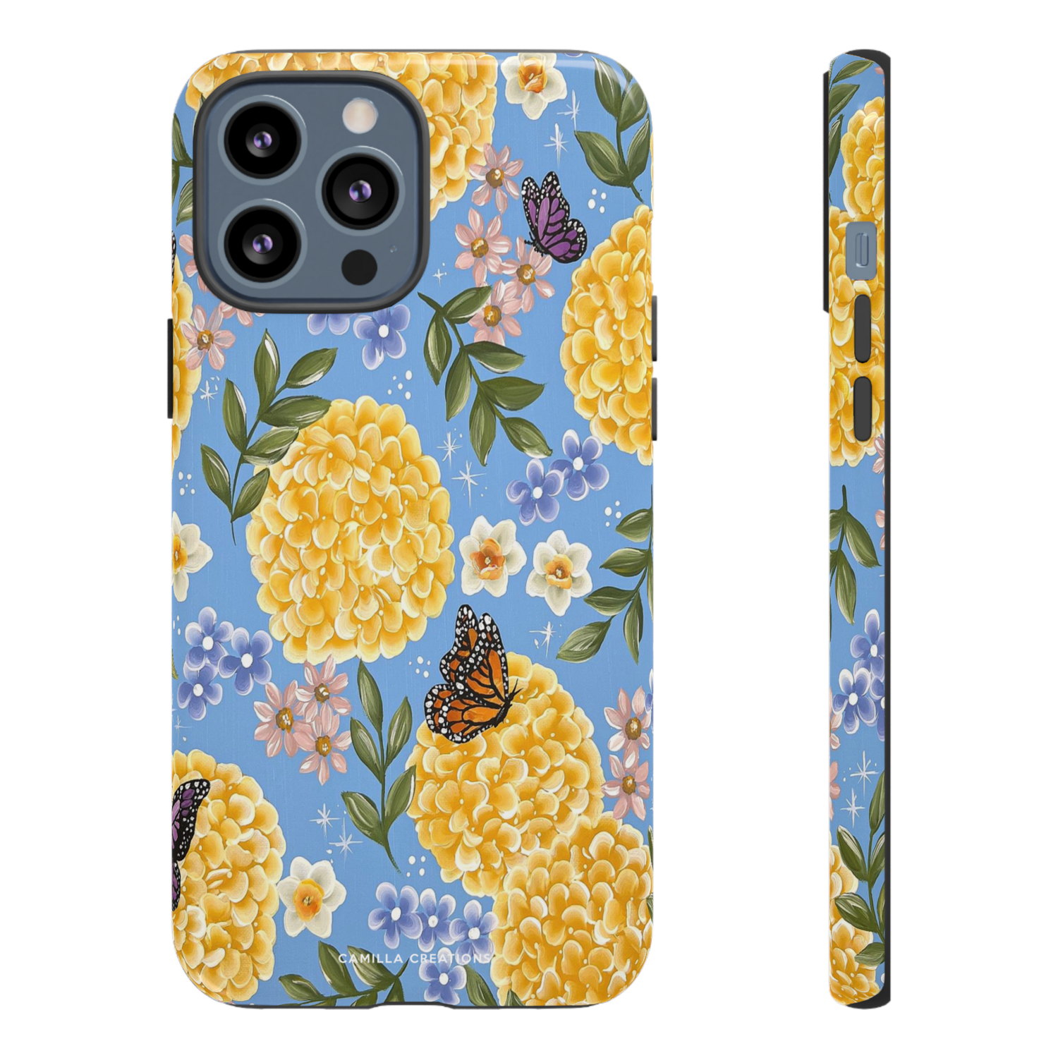 Happy Spring Hydrangea Hard Phone Case