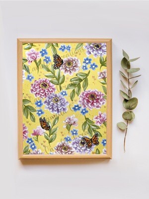 #64 Bright Spring Hydrangea Floral Print #64 Bright Spring Hydrangea Floral Print