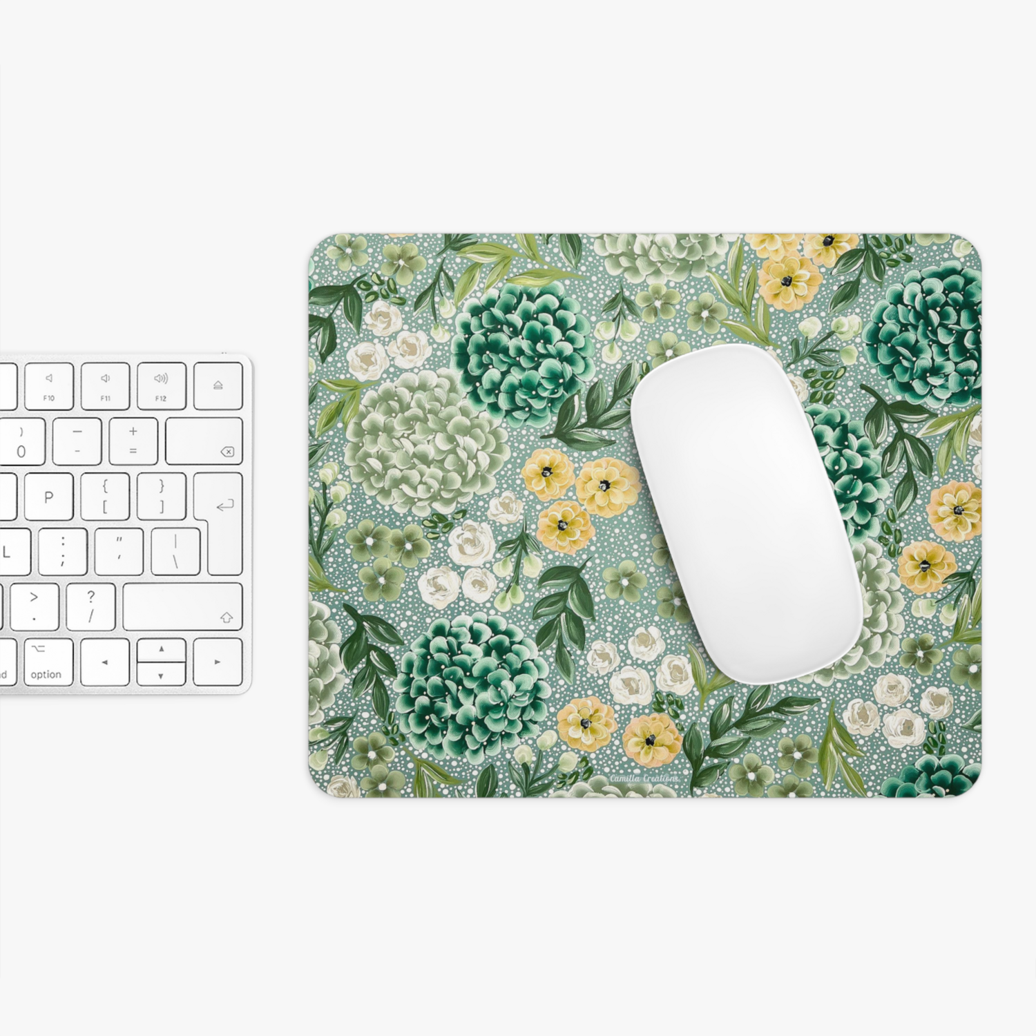 #5 Floral Rectangle Mouse Pad (CC Green Hydrangea) #5 Floral Rectangle Mouse Pad (CC Green Hydrangea)