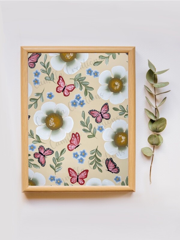 #65 Retro Daisy Floral Print